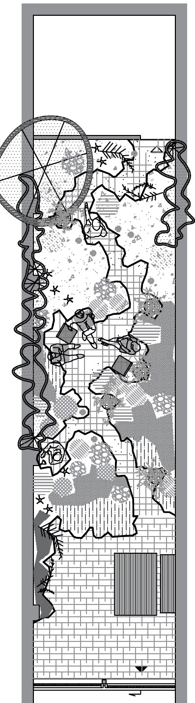 Site plan for Burgstraat, Gent, by Lys-Damen Landscape Architecture